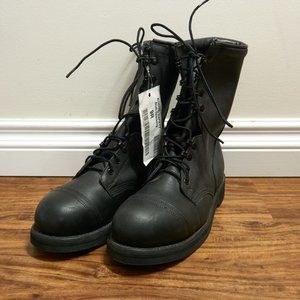 NWT ADDISON STEEL TOE MILITARY COMBAT ARMY MOTORCYCLE LACE UP BOOTS SZ 9 R